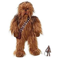 star wars action figure chew - o - wee and toy on white background with clipping for text