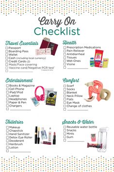 the ultimate carry on checklist for travel