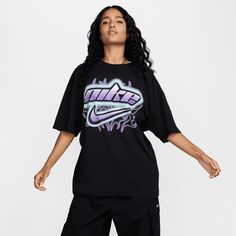 Dance Tee, Nike Sportswear Women, T Shirt Oversized, Oversized T Shirt, Nike Sportswear, Oversized Tshirt, Tshirt Print, Print T Shirt, T-shirt