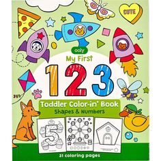 the first 1232 toddler color - in book shapes and numbers is on display