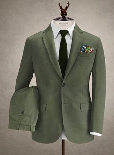 Looking for a staple versatile suit? our Caccioppoli Cotton Gabardine Oak Green suit will come to your rescue, it will instantly change the whole dynamic of the outfit. Crafted from 100% cotton, be ready to take the fashion by storm with our dashing suit that is sure to grab attention whenever worn. 
 
 Look Includes  Caccioppoli Cotton Gabardine Oak Green Fabric  Two Button Jacket Style  Notch Lapel  Real Horn Royal Buttons  Single Vent  Three Cuff Buttons  Two Welted Back Pockets on Trousers Harris Tweed Suit, Brown Tweed Suit, Beach Wedding Suits, Herringbone Tweed Jacket, Grey Wool Suit, Seersucker Suit, Tweed Pants, Italian Suit, Beige Suits