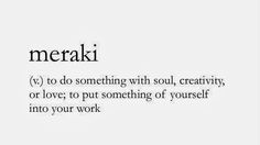 the words merak are written in black and white