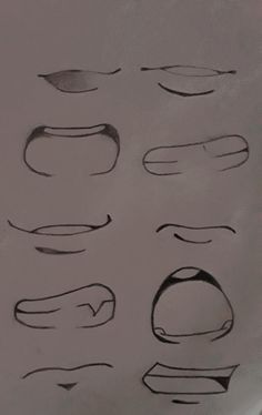 a drawing of different shapes and sizes of eyes