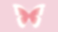 a pink background with a butterfly on the top and bottom half of it's wings