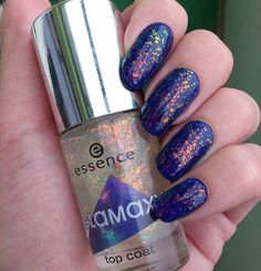 Essence glamaxy top coat Essence Nails, Essence Nail Polish, Essence Makeup, Makeup Nails Designs, Manicure Inspiration, Nail Time, Nail Shimmer, Stylish Nails Designs, Nail Envy