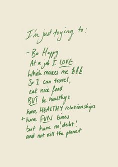 a green handwritten poem on white paper