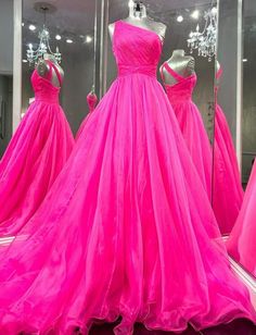 Pink A-line Dress With Sweep Train, A-line Maxi Dress For Prom Season, Pink A-line Maxi Dress For Prom Season, A-line Maxi Dress For Prom, A-line Maxi Dress With Sweep Train, Pink A-line Maxi Evening Dress, Pink A-line Maxi Dress For Prom, One Shoulder Long Dress, Fitted Homecoming Dresses