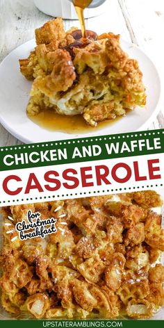 Chicken and Waffle Casserole Breakfast Main Dishes, Mini Chicken And Waffles Appetizers, Chicken And Waffle Casserole, Waffle Casserole, Casserole For Breakfast, Fluffy Waffles, Chicken Breakfast, Frozen Waffles, Brunch Spread