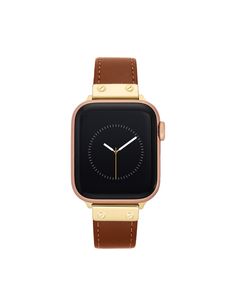 Leather Band for Apple Watch® | Anne Klein Apple Watch Bands Women, Apple Watch Leather, Best Apple Watch, Gold Apple Watch, Apple Watch 42mm, Gold Apple, Apple Watch Accessories, Apple Watch Bands Leather, Brown Silver