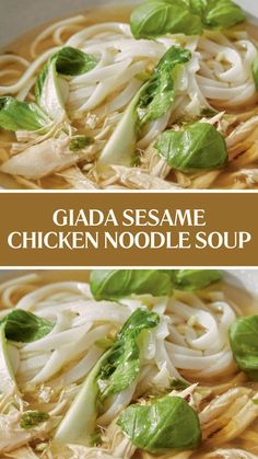 Giada Sesame Chicken Noodle Soup