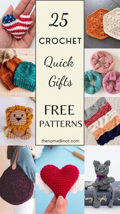 the 25 crochet quick gifts are all free to make and have great patterns