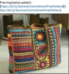 a crocheted bag is shown on the twitter page, and it appears to have been