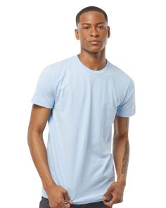 Shop Tultex 0202TC in Baby Blue & get instant bulk discounts. This 100.00% Cotton Adult T-Shirt is often used for Sublimation projects by our customers | Ships Fast | Award-Winning Customer Service. Light Blue Pre-shrunk Cotton T-shirt, Basic Light Blue Short Sleeve T-shirt, Blue Basic Tops With Moisture-wicking, Basic Blue Moisture-wicking Tops, Basic Light Blue Cotton T-shirt, Light Blue Pre-shrunk Short Sleeve T-shirt, Light Blue Cotton T-shirt, Basic Light Blue Plain T-shirt, Blue Cotton Moisture-wicking Shirt