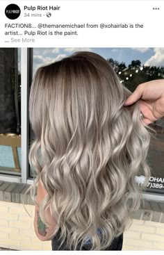 Ashy Hair With Lowlights, Reverse Balayage Ash Blonde, Greyish Blonde Hair Ash Brown, Ash Blonde With Dark Lowlights, Ashy Beige Blonde Hair, Cool Ash Blonde Hair, Ash Beige Blonde, Mushroom Blonde Hair, Greyish Blonde Hair