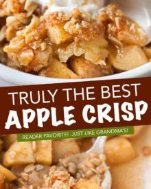 the cover of truly the best apple crisp