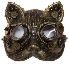 PRICES MAY VARY. About 6.5 Inches wide Plastic construction Elastic strap for secure fit Plastic lenses One size fits most 12 and older If you like steampunk , you will LOVE this amazing mask. It's a truly unique steampunk item and will make a great addition to any cat or steampunk costume! Fawkes Costume, Apocalyptic Costume, Apocalypse Fashion, Punk Cats, Steampunk Items, Steampunk Animals, Steampunk Stuff, Steampunk Ideas, Popular Costumes