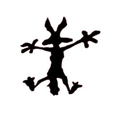 a black and white silhouette of a person with arms outstretched