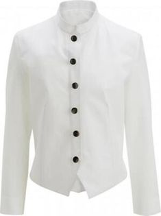 Premium Quality Waiter server Jacket Waitress Uniform shirt white xxs xs sm med lg XL 2X 3X 4X, women's tops Formal Stand Collar Top For Fall, White Stand Collar Top With Button Closure, Fitted Stand Collar Tops For Spring, Fitted Solid Color Top With Stand Collar, Fitted Solid Tops With Stand Collar, Fitted Top With Stand Collar For Spring, Fitted Spring Tops With Stand Collar, White Fitted Outerwear With Stand Collar, Fitted Stand Collar Top For Fall