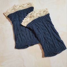 Bijorca Top Lace Leg Warmers. Navy Blue With Approximately 9 Inches Long , 4 1/2 Inch Wide At Bottom, And 5 1/5 On Top Lace . Really Stretchable Warmers And Great For This Coming Season. *Please Allow A Slight Color Difference Due To Camera And Lighting Difference. * Price Is For 1 Pair. Blue Leg Warmers, Darn Tough Socks, Lace Leg Warmers, Cabin Socks, White Slippers, Trouser Socks, Cuddl Duds, Black Socks, Fishnet Stockings