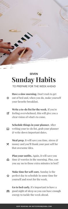 Sunday Habits, Sunday Prep, Personal Planners, Good Habits, Healthy Mind, Www Pinterest Com, Life Goals, Good Advice