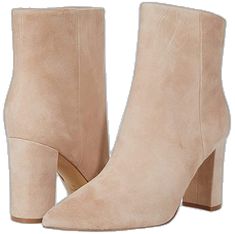 Ankle Boots With Side Zipper For Fall, Fall Boots With Zipper Closure And Pointed Toe, Chic Fall Booties With Zipper Closure, Spring Suede Boots With Zipper Closure, Suede Boots With Zipper Closure For Spring, Trendy Spring Boots With Side Zipper, Elegant Boots With Side Zipper For Fall, Chic Round Toe Boots With Side Zipper, Fall Pointed Toe Fitted Booties