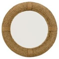 a round rope wreath on a white background