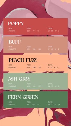 the different colors of paint are shown in this graphic art printable poster, which is also