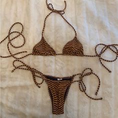 Brown Tropic Of C Bikini, Worn Once. Tropic Of C, Womens Swim, Women Shopping, Color