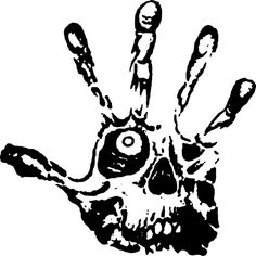 a black and white drawing of a hand with two fingers