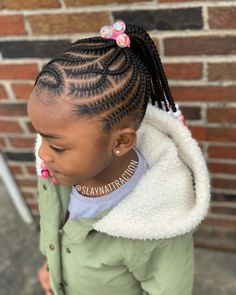 Kids Braids with Beads hairstyles Girls Beaded Hairstyles, Braids With Beads Hairstyles, Khloe Hair, Kids Braids With Beads, Beads Hairstyles, Style For Winter