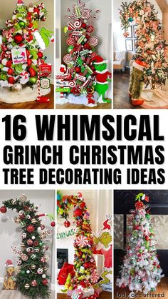 Grinch That Stole Christmas Decorations, Table Top Grinch Tree, Leaning Grinch Tree, Grinch Event Ideas, Magical Christmas Tree Ideas, Grinch Themed Christmas Decorations, Grinch Display Decorating Ideas, Grinch Christmas Tree Ideas Themed Decor, White Grinch Christmas Tree Ideas