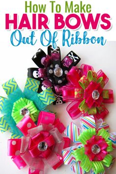 how to make hair bows out of ribbon with pictures and instructions on how to make them