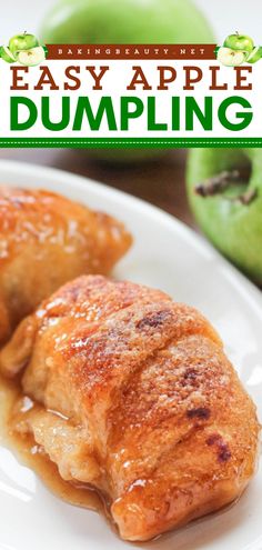 Here's the best apple dessert recipe! This Apple Dumpling is full of apples and topped with a sinful brown sugar butter sauce. Add this easy apple dessert recipe to your Thanksgiving sweet treats!