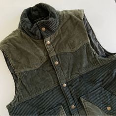 Sun + Stone Corduroy Patchwork Vest. Really Awesome Statement Piece!! Lightweight Quilt. Great Quality For Fall Travel, Outdoors, Vacation, School. Two Side Pockets, One Inside Pocket. Gender Neutral, Unisex. Measurements In Pictures. Size: Men's Medium Color: Various Shades Of Dark Green Shades Of Dark Green, Corduroy Patchwork, Corduroy Vest, Patchwork Vest, Old Navy Jean Jacket, Fall Vest, Sun Stone, Fall Outfits Men, Spring Coat