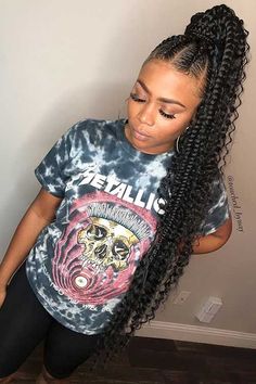 ponytail braided hairstyles curls braids feed lemonade long stayglam hair styles choose board touched source Beyonce Lemonade Braids, Feed In Braids Ponytail, Feed In Ponytail, Lemonade Braids Hairstyles, Long Weave, Weave Ponytail, Men Tattoos, Braided Ponytail Hairstyles