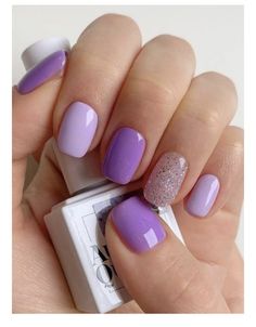 Cute Gel Nails Purple, Purple Nails Simple Design, Violet Short Nails, Simple Dark Purple Nails, Nail Designs Purple Lavender, Gel Nail Purple, Nail Ideas Purple Lavender, Purple Short Nails Designs, Short Nail Designs Purple