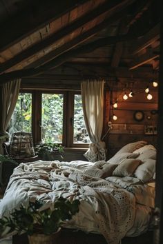 15 Dark Cottagecore Bedroom Interior Designs You Will Love! - My Decor Inspo Dark Cottagecore House Interior, Katie Aesthetic, Cottagecore Bedroom Aesthetic, Cottage Core Room Ideas, Forest Academia, Cozy Rustic Bedroom, Dark Cottagecore Bedroom, Wolf Fangs, Dark Cottagecore House