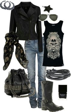 Some, not others. Biker Chick Outfit, Outfits With Scarves, Mode Rockabilly, Biker Clothing, Chick Outfit, Biker Shorts Outfit, Mode Tips, Cozy Fall Outfits, Biker Outfit