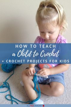 Crochet Projects For Kids, Beginning Crochet, Kids Crochet Pattern, Crochet Classes, How To Teach Kids, Beginner Crochet Tutorial, Easy Crochet Projects, All Free Crochet, Beginner Crochet Projects