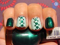 Puntos Mate y brillo en verde #dots #green #matte