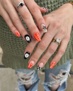 🎱🔥🏁 #nailart #nailtech #nailsalon #thenailbargf #nailartspecialist #nailinspo #greatfallsnailtechs #greatfallssalon #funkynails #weirdnails #3dnailart #auranails #handpaintednailart Cut Dog Nails, Ball Nails, Preppy Nails, Nail Trimming, Preppy Things, Hello Nails, A Vet, Painted Nail Art