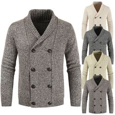 Product Description * Item:Men's Winter Knitwear Cardigan Thick Sweater Warm Fashion Leisure Fleece Jackets * Condition: 100% Brand New * Color:beige.light yellow.light brown.dark grey * Size:AsianM-3XL * Package:1pc Coats (without any accessories ）    Please note: 1.Please allow a little error due to manual measurement. 2.The color maybe a little difference because of the light,screen reflection etc. 3.If you are not sure what size to choose, you can tell us your height and weight, we will recommend the right size for you. Shipping 1. Your Item(s) will be shipped within 5-15 business days once payment received. 2. Standard shipping to US/UK,you may can get it in 10-20 Business days.   Standard Shipping for Airmail via Post Office 11-30 business Days Come(approximately within 30 days) ship Double Breasted Cardigan, Winter Knitwear, Pullover Mode, Cardigan Knit, Knit Sweaters, Thick Sweaters, Boys Sweaters, Long Sweaters Cardigan, Knitwear Tops