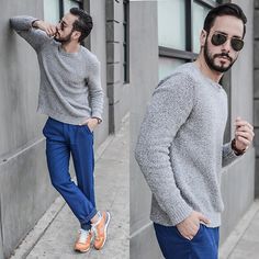 Electric Blue Pants Outfit, Summer Look Men, Electric Blue Pants, Mens Fashion Blazer Jeans, Old Men Fashion, Mens Fashion Streetwear Swag, Blue Pants Outfit, Old Man Fashion, Mens Fashion Casual Spring