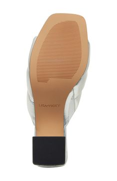 A quilted strap amplifies the contemporary sophistication of this striking block-heel sandal. 3 1/4" heel Slip-resistant sole Leather upper/synthetic lining/rubber sole Imported Synthetic Heels With Cushioned Footbed And Block Heel, Spring Heels With Padded Ankle In Synthetic, Synthetic Closed Toe Block Heels With Removable Insole, Spring Block Heel With Padded Ankle, Modern Synthetic Block Heels With Round Toe, Modern Spring Heels With Padded Ankle, Modern High Heels With Padded Ankle, Modern Heels With Padded Ankle And Medium Width, Modern Synthetic Sandals With Padded Heel