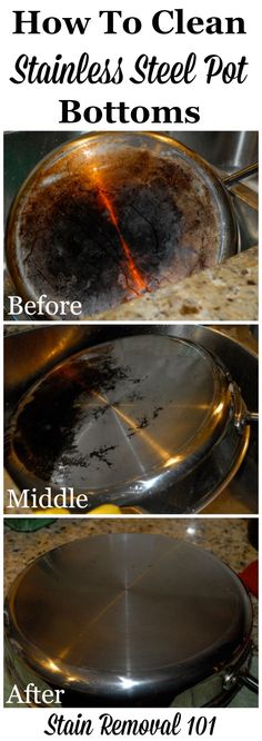 how to clean stainless steel pot bottoms before and after stain removal 101