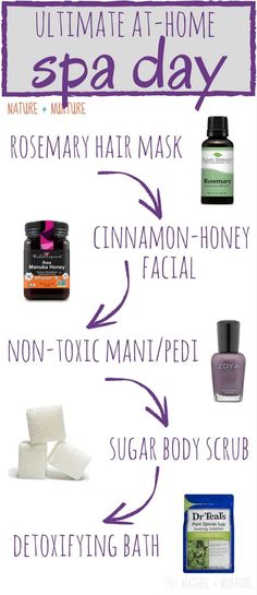 Epic All-Natural, Home Spa Day Routine (with diy recipes) Spa Day Routine, Home Spa Day, Honey Facial, Natural Beauty Recipes, Day Routine, Spa Ideas, Hair Care Recipes