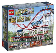 a lego set with a roller coaster in the box