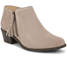 Simple, stylish, and just the right bit of height.  These fashion-forward boots are ready for your next night on the town or daily wear, too. The suede upper and tassel zipper add a textured look to complete any outfit. From Vionic®. Night On The Town, Suede Tassel, Heel Pain, Boot Socks, Suede Ankle Boots, Cow Leather, Daily Wear, Fashion Shoes, Fashion Forward