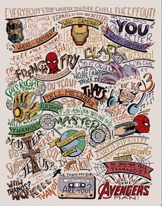 a poster with many different types of lettering on it, including the words you can't