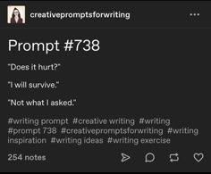 a tweet with the words prom writing written on it